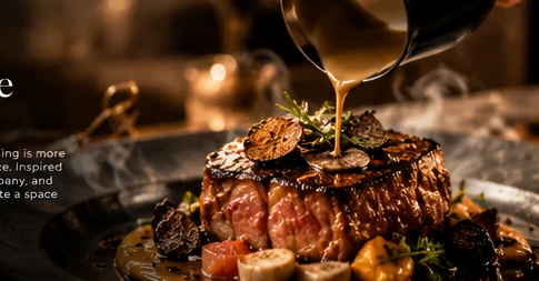 Fine dining dish plated with rich seasonal flavours