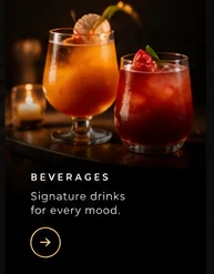 Elegant citrus and berry drinks