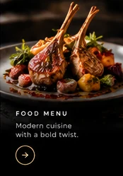 Carefully plated herb roasted main course